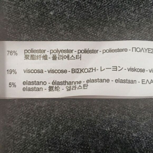 Zara Collection Sweater Size S Gray Ruffle Sleeve Boat Neck Preppy Cottagecore - Picture 6 of 6